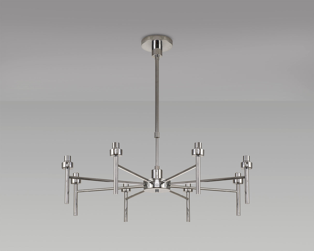 Lathen Polished Chrome 8 Light G9 Universal Telescopic/Semi Flush, Suitable For A Vast Selection Of Glass Shades
