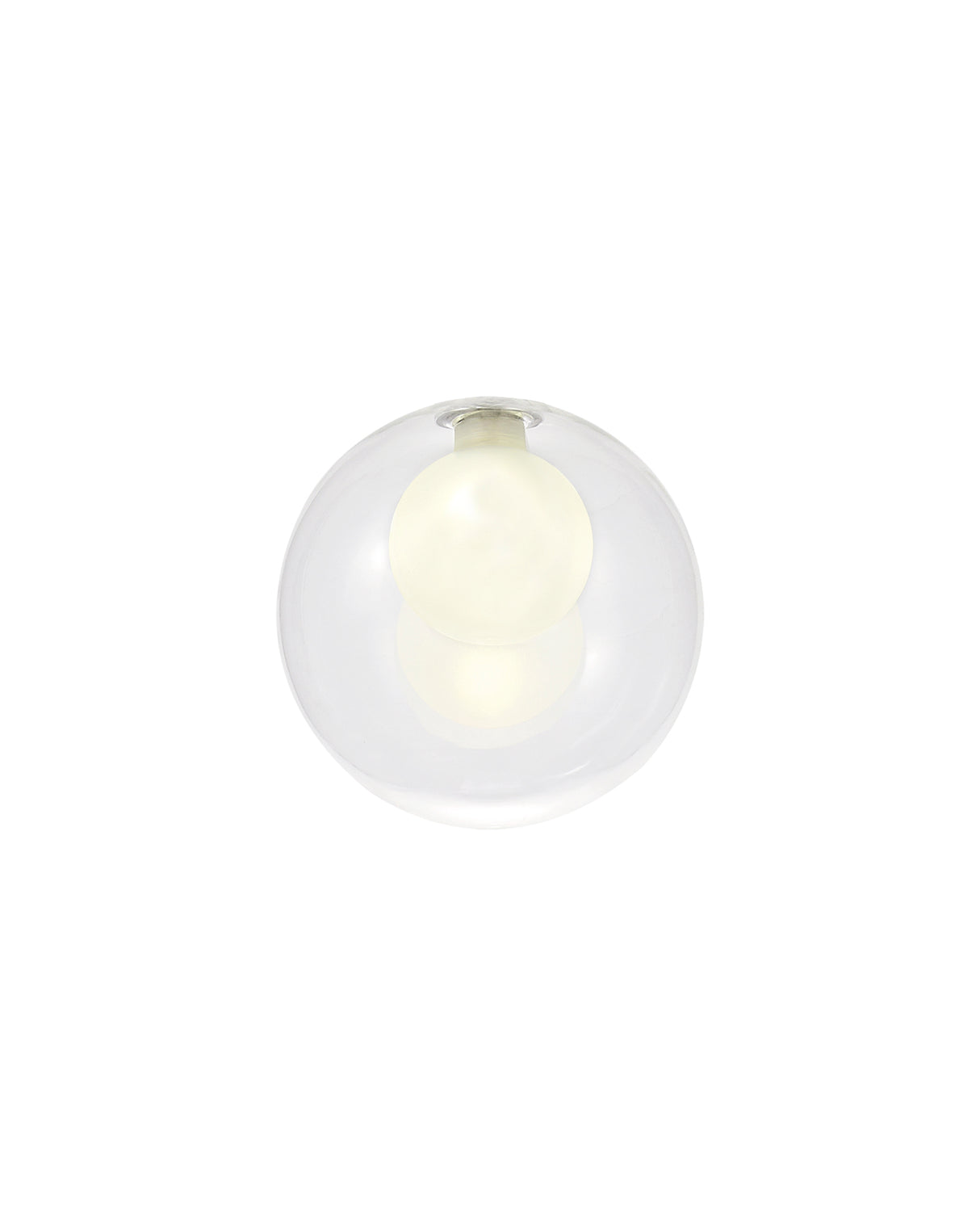 Lathen 150mm Round Clear With Inner Frosted Globe (G) Glass Shade