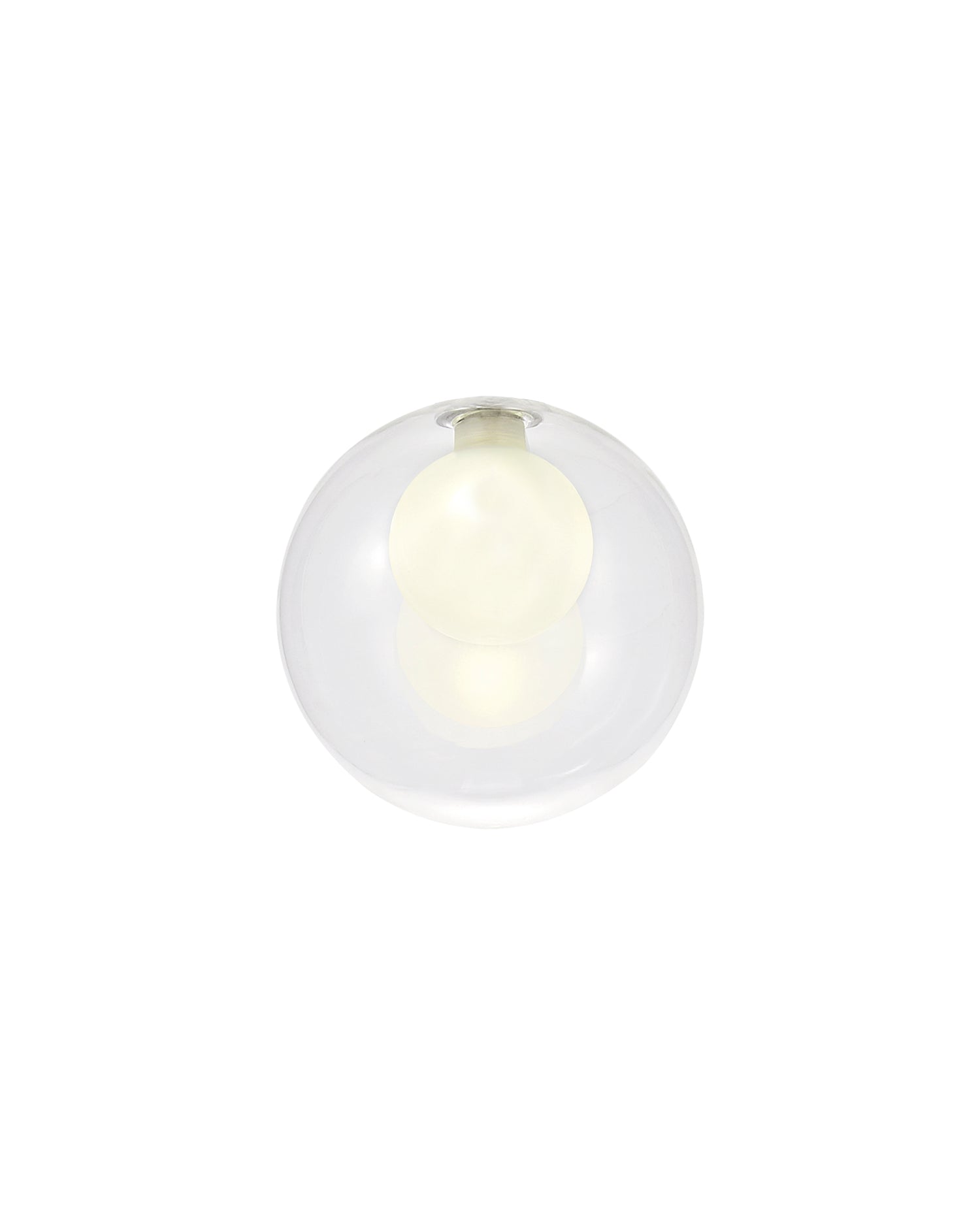 Lathen 150mm Round Clear With Inner Frosted Globe (G) Glass Shade