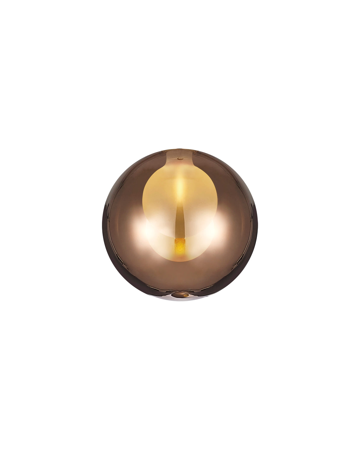 Lathen 150mm Round Copper With Inner Frosted Globe (G) Glass Shade