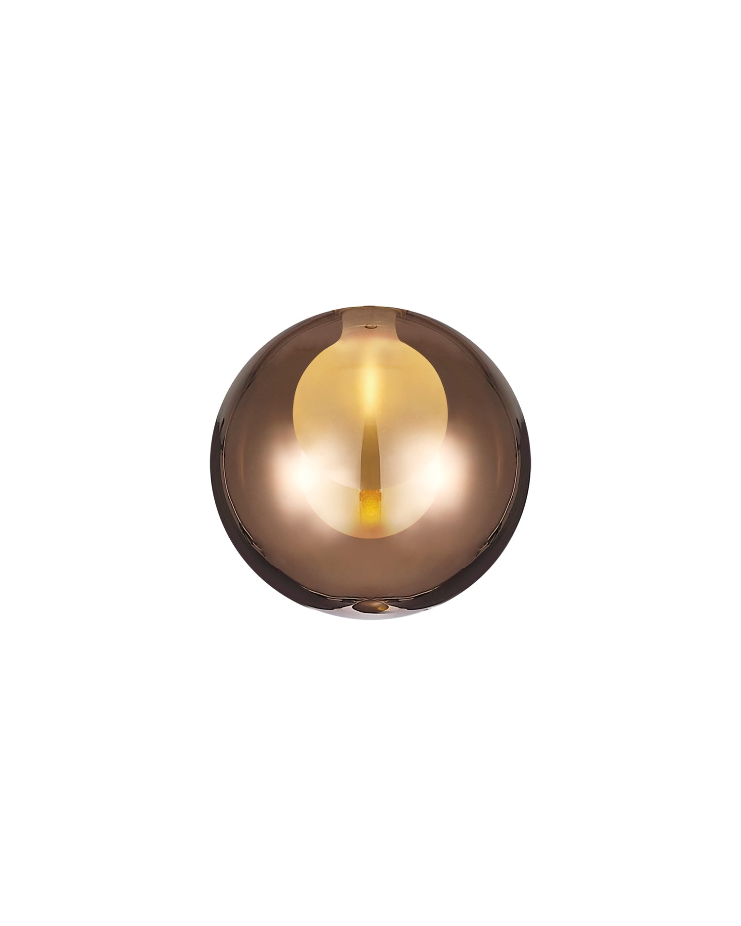 Lathen 150mm Round Copper With Inner Frosted Globe (G) Glass Shade