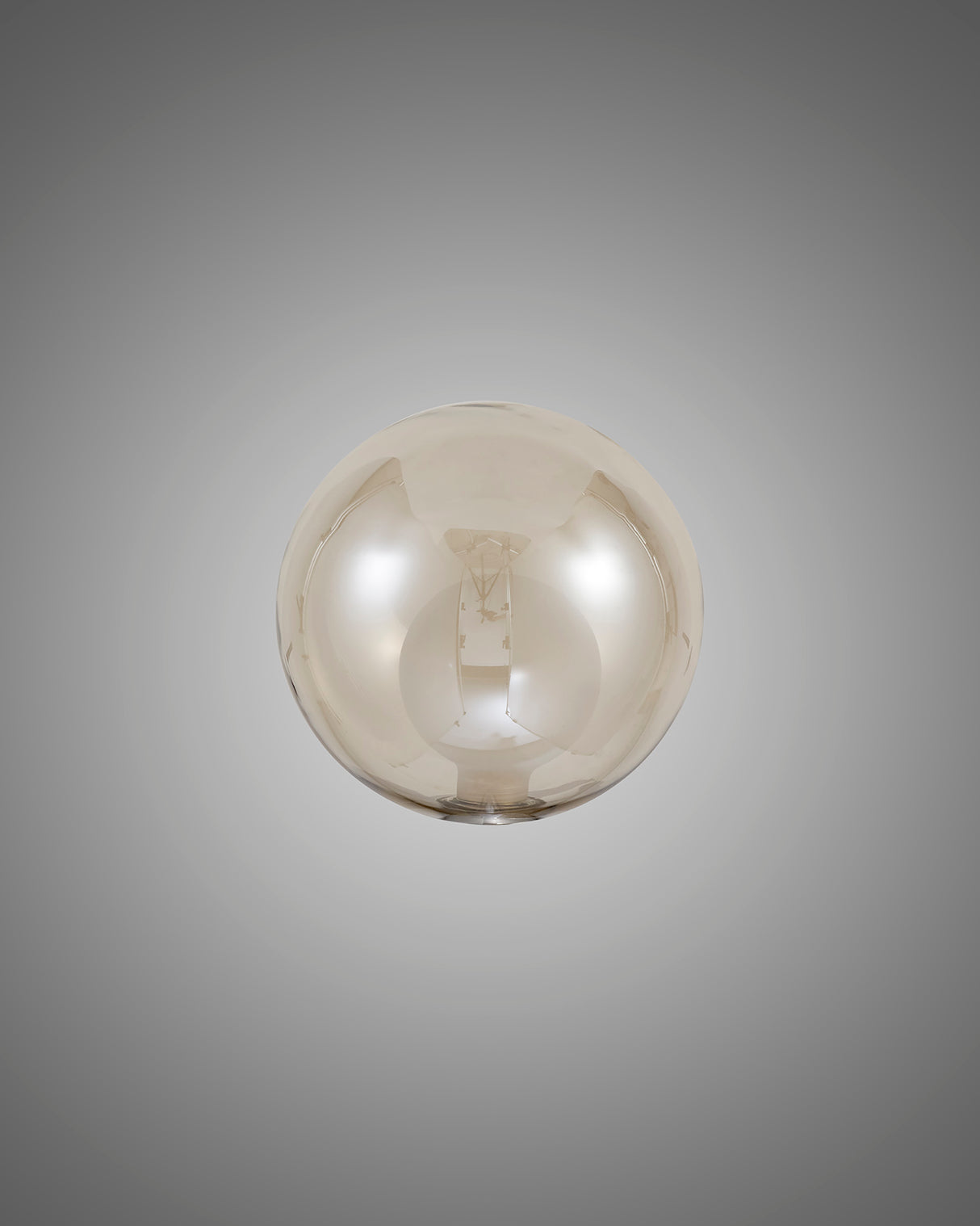Lathen 150mm Round Cognac With Inner Frosted Globe (G) Glass Shade
