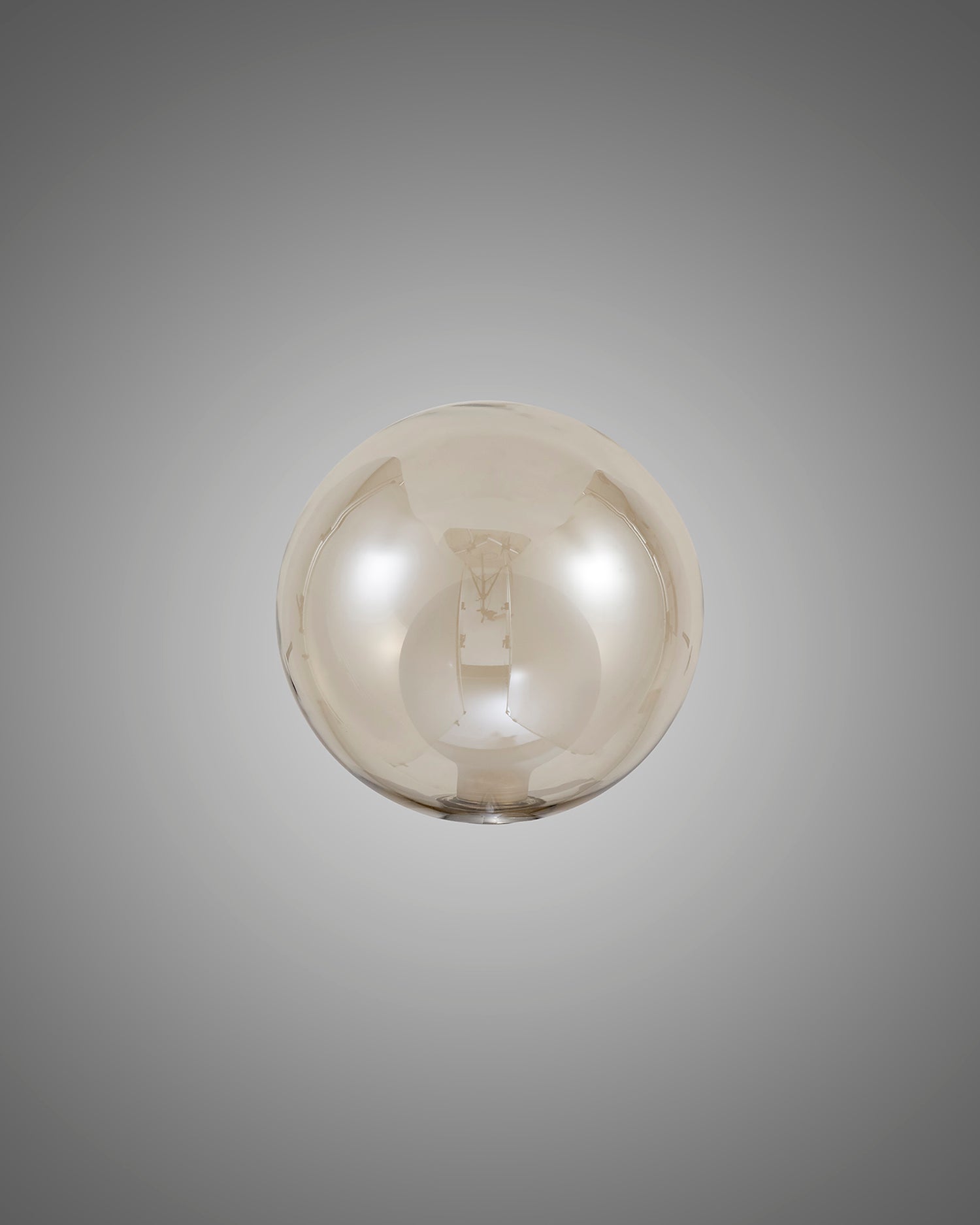 Lathen 150mm Round Cognac With Inner Frosted Globe (G) Glass Shade
