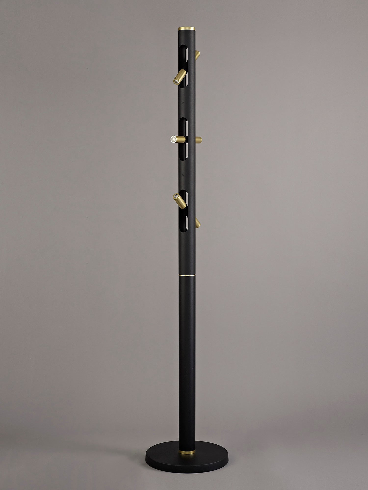 Almond Floor Lamp, 6 x 2W LED, 3000K, 1680lm, Sand Black/Gold, 3yrs Warranty