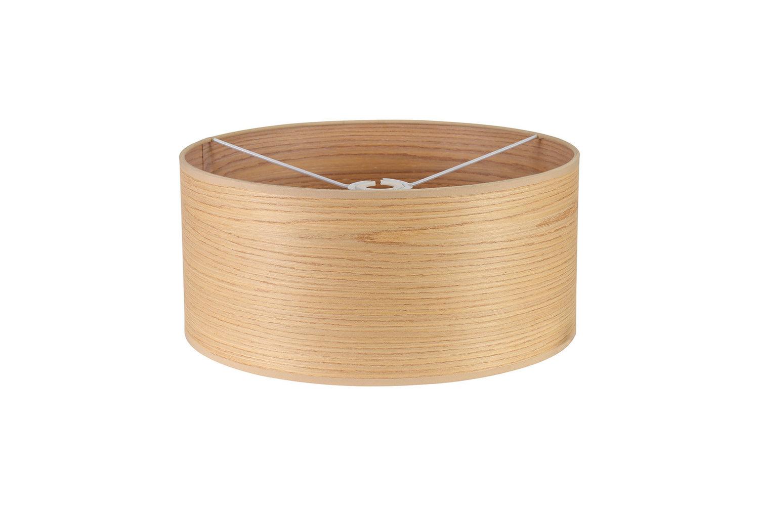 Worthington Round, 395 x 180mm Wood Effect Shade (A), Light Oak/White Laminate
