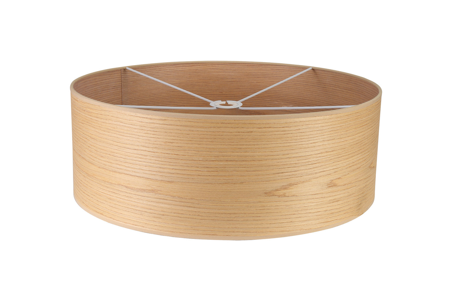Worthington Round, 600 x 210mm Wood Effect Shade (C), Light Oak/White Laminate