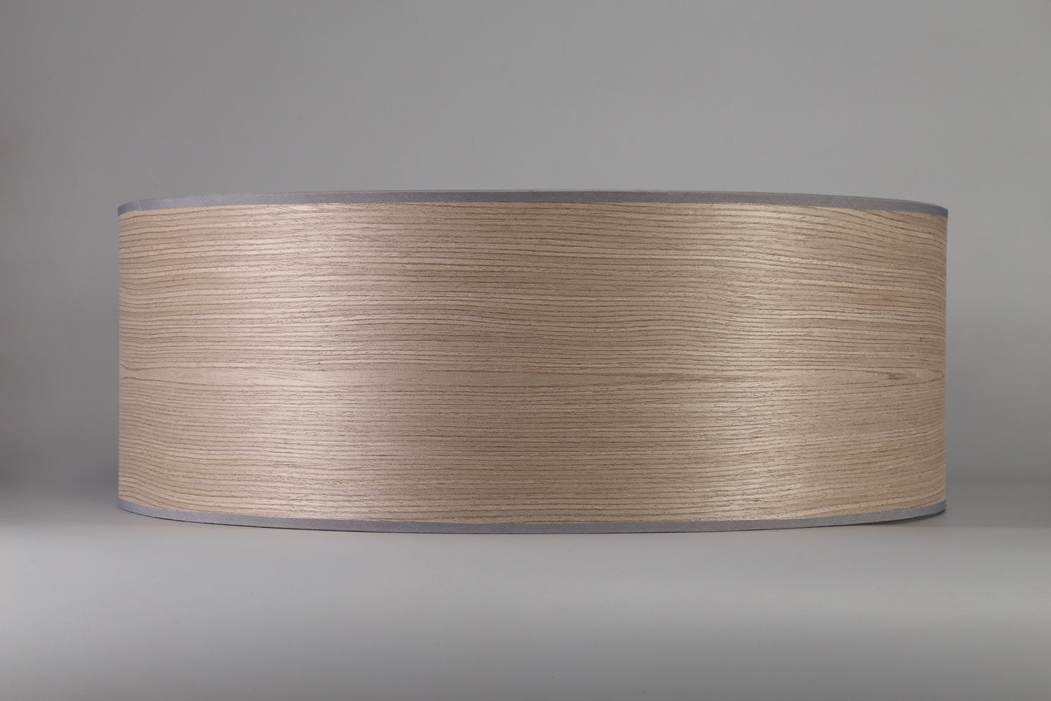 Worthington Round, 600 x 210mm Wood Effect Shade (C), Grey Oak/White Laminate
