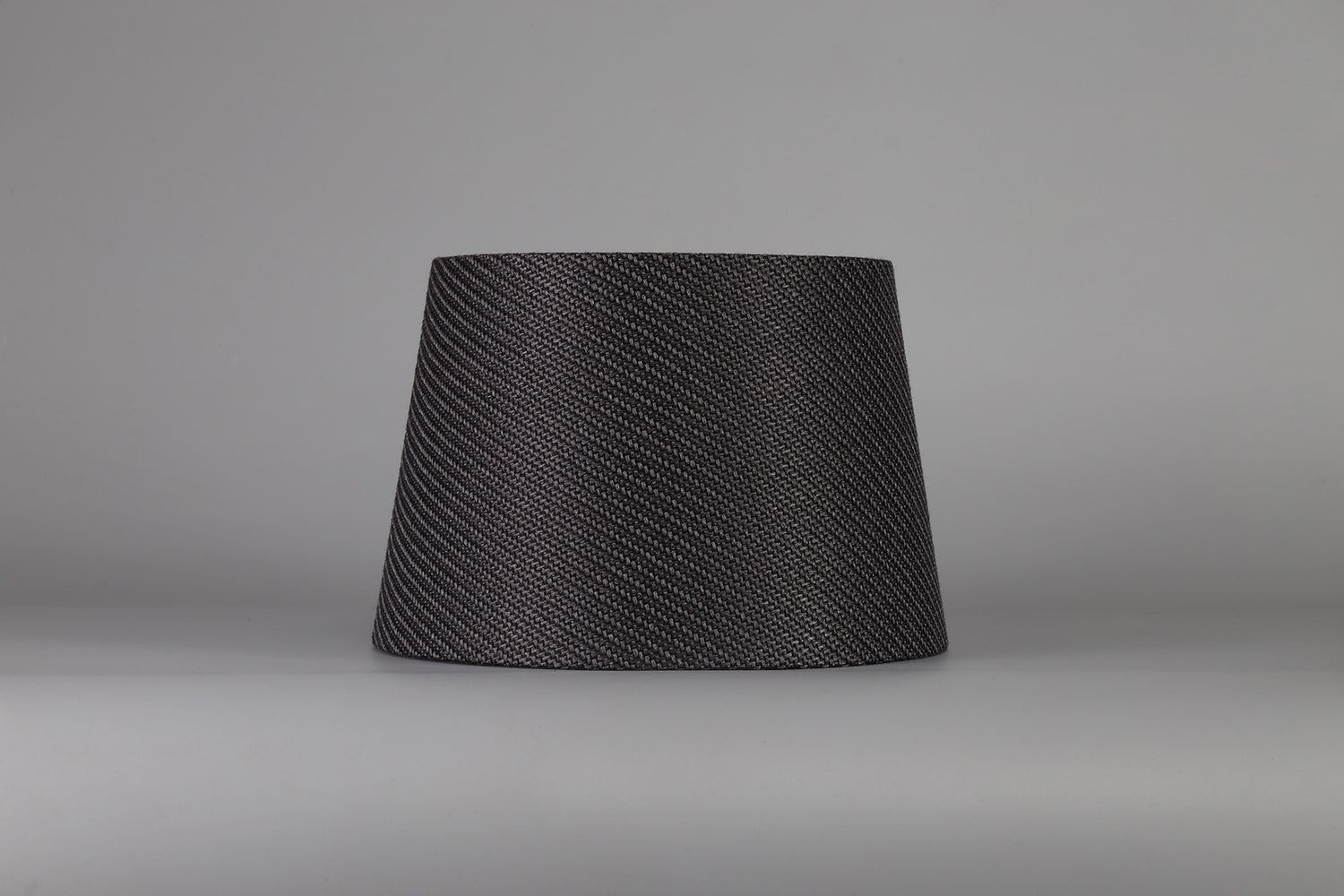Worthington Round, 240/300 x 200mm Fabric Shade (E), Charcoal Grey/White Laminate