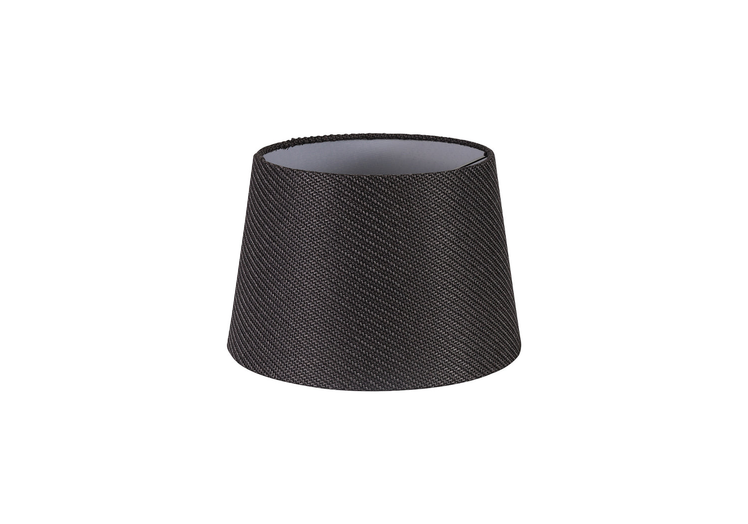 Worthington Round, 240/300 x 200mm Fabric Shade (E), Charcoal Grey/White Laminate