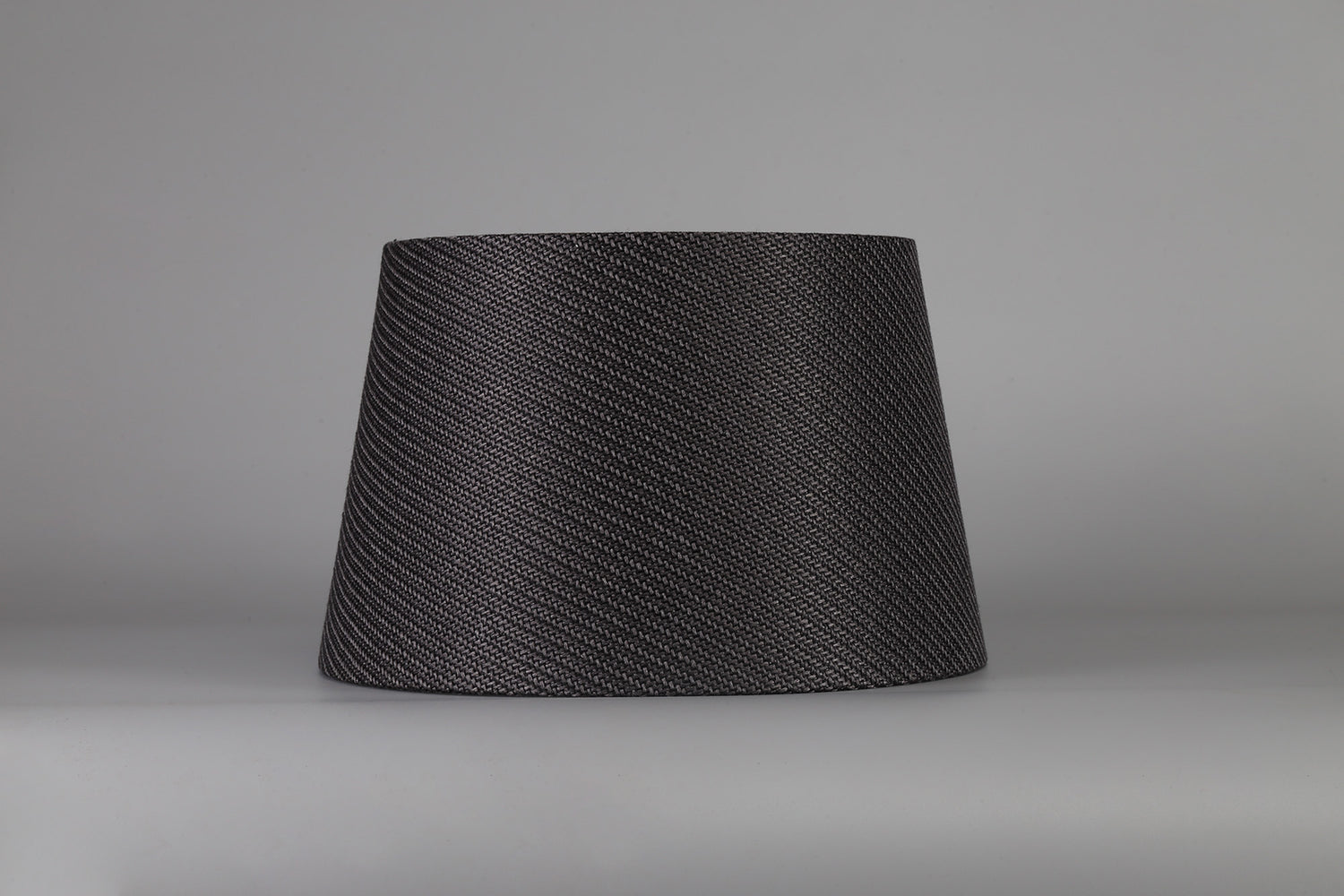 Worthington Round, 280/350 x 220mm Fabric Shade (F), Charcoal Grey/White Laminate
