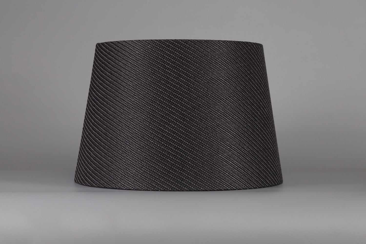 Worthington Round, 320/400 x 260mm Fabric Shade (G), Charcoal Grey/White Laminate