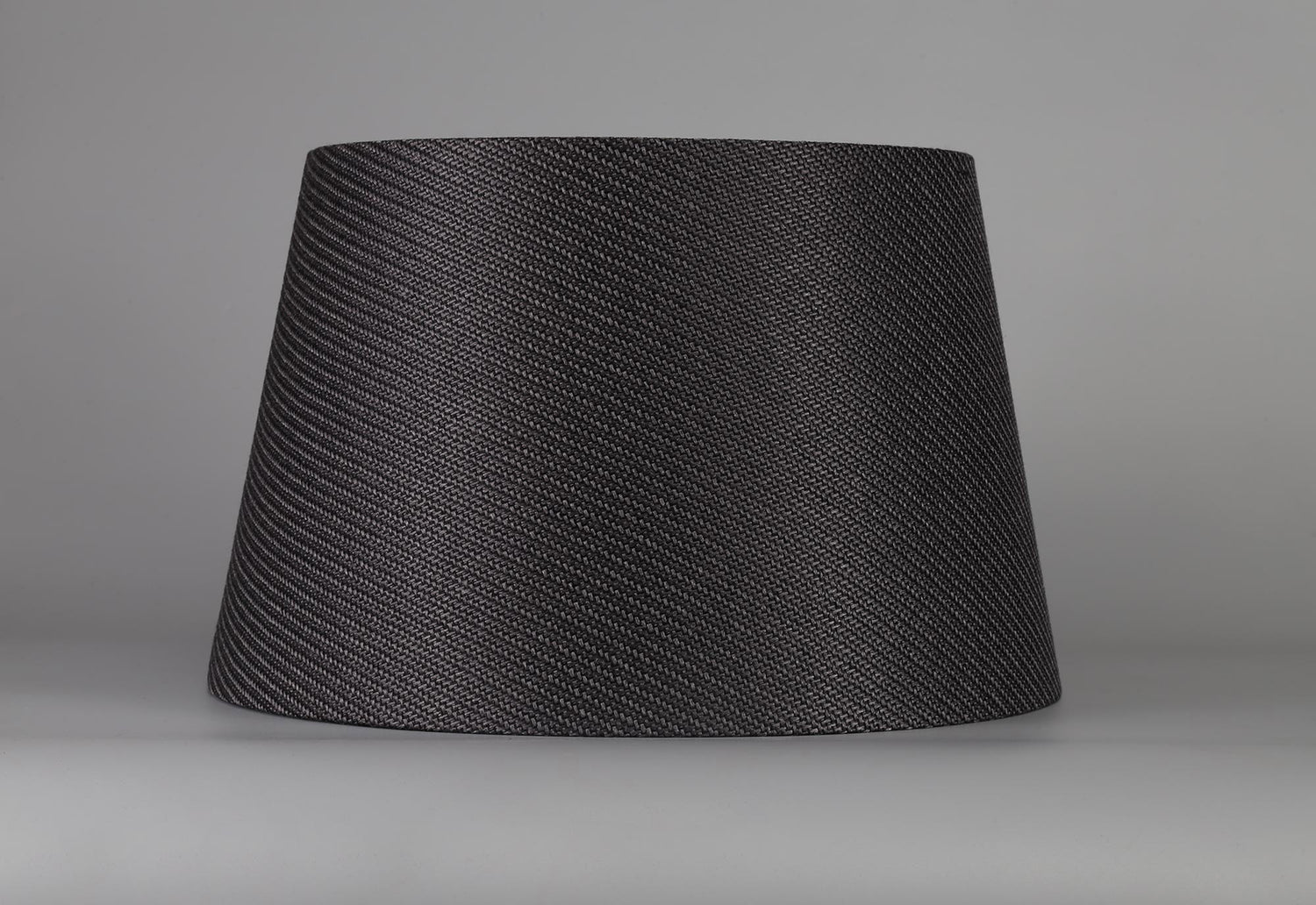 Worthington Round, 350/450 x 280mm Fabric Shade (H), Charcoal Grey/White Laminate