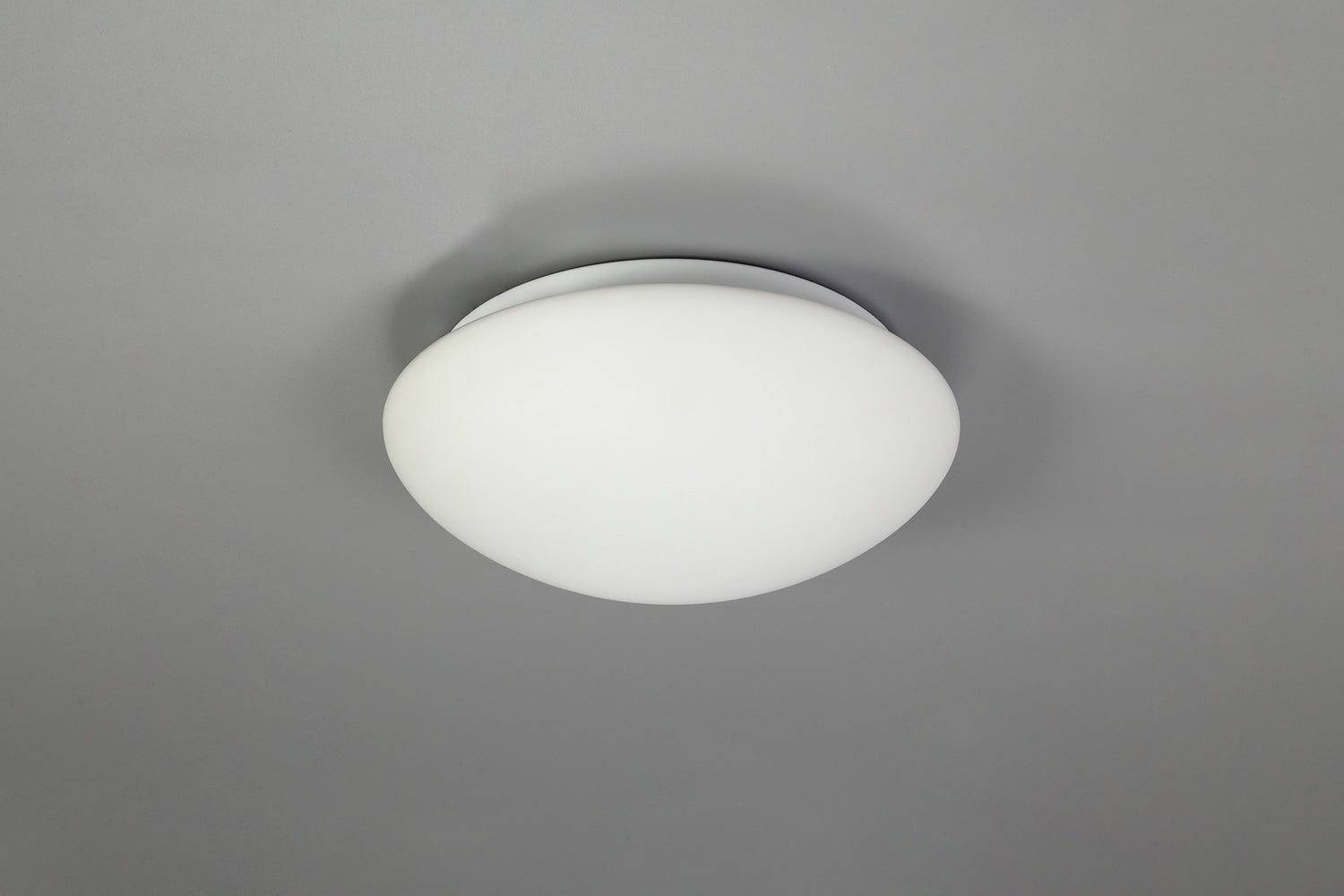 Nicholl Ceiling, 1 x 18W LED, 3000K, 872lm, IP44, White/Frosted Glass, 3yrs Warranty