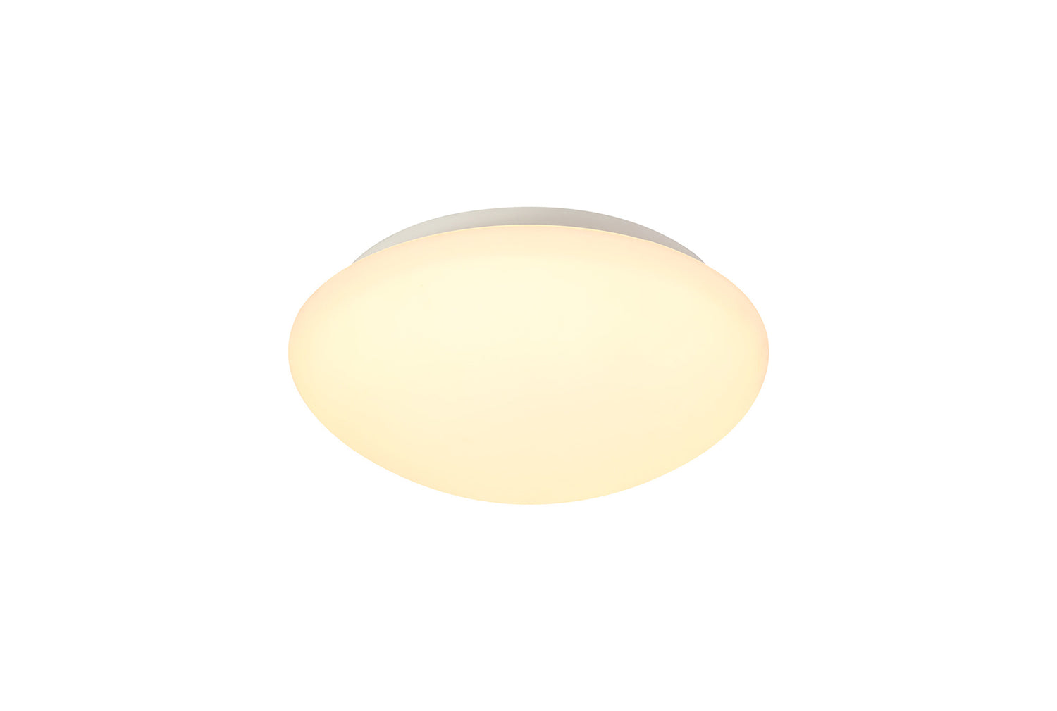 Nicholl Ceiling, 1 x 18W LED, 3000K, 872lm, IP44, White/Frosted Glass, 3yrs Warranty