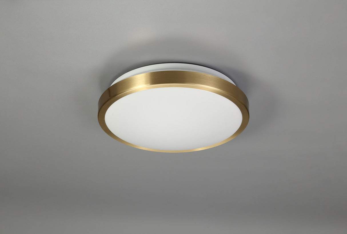 Pitt Ceiling, 1 x 12W LED, 4000K, 3-Step-Dimmable, 565lm, IP44, Soft Bronze/White, 3yrs Warranty