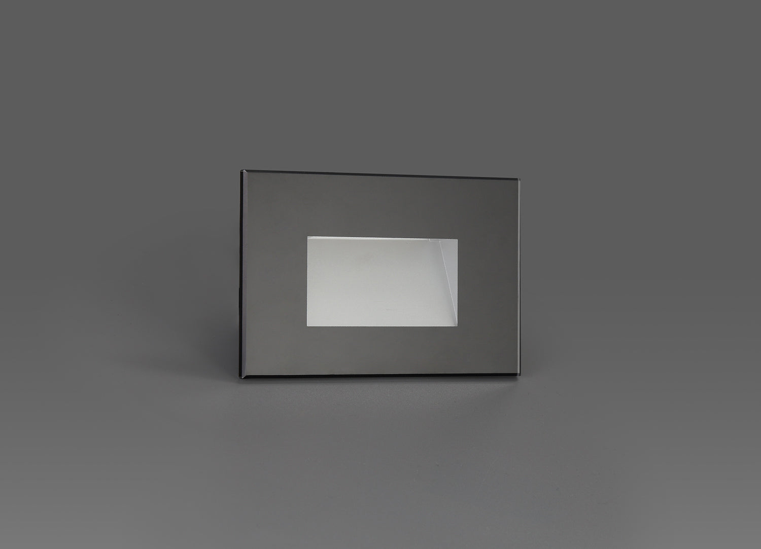 Kerr Recessed Rectangle Glass Fronted Wall Lamp, 1 x 3.3W LED, 3000K, 145lm, IP65, Black, 3yrs Warranty