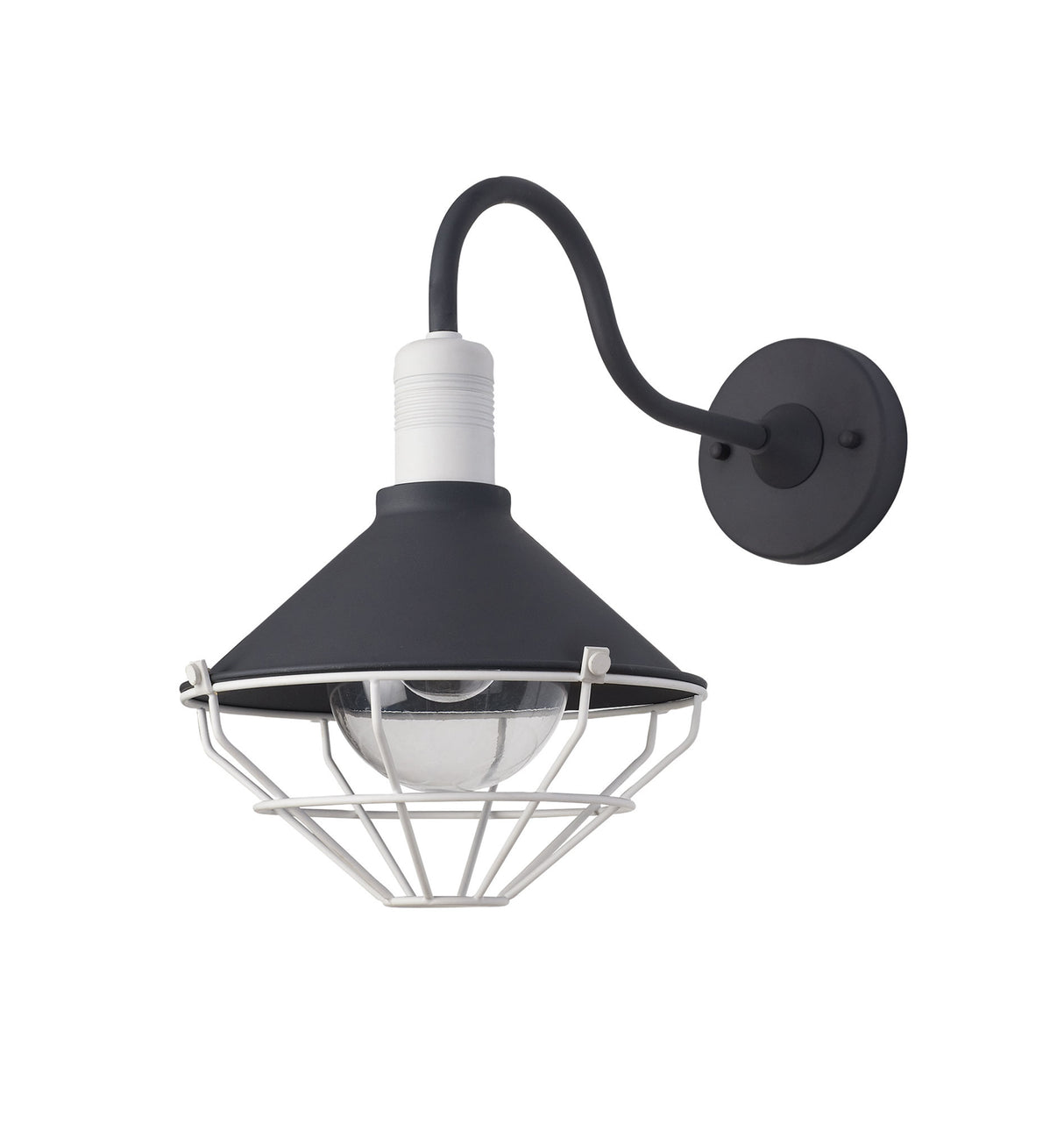 Rush Wall Lamp, 1 Light E27, IP65, Anthracite/Matt White, 2yrs Warranty