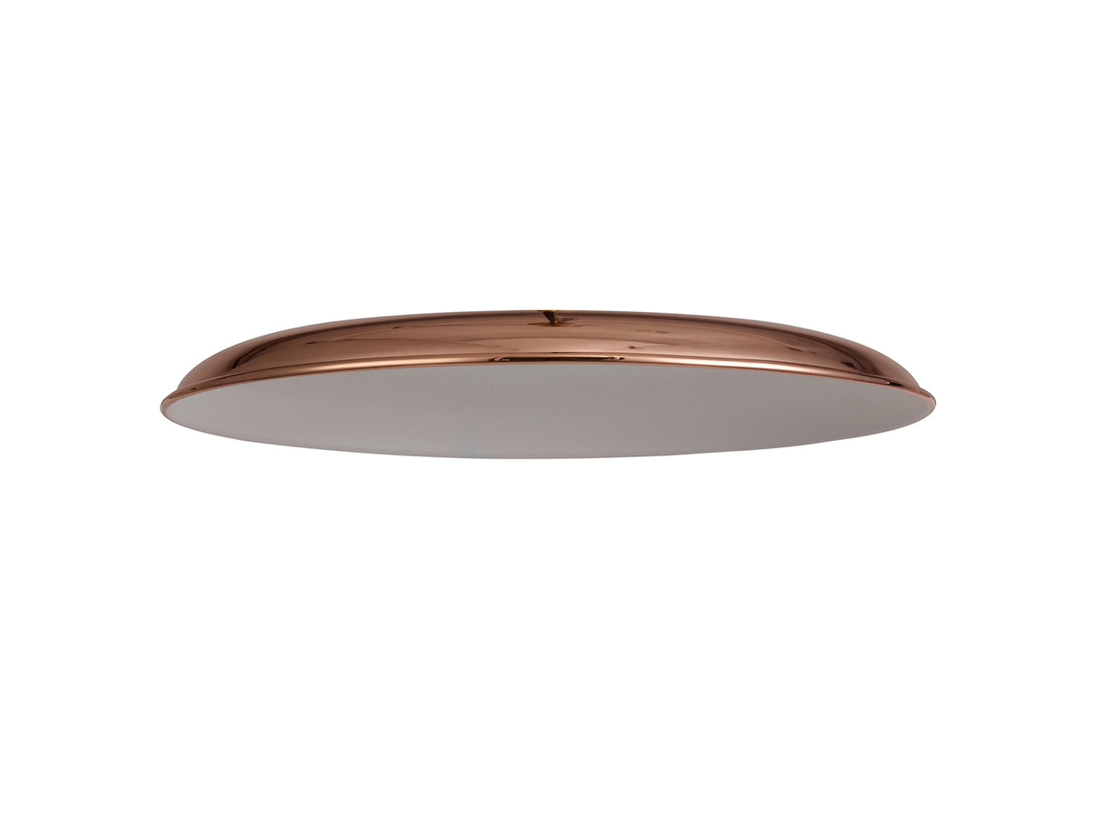 Robson Round Flat Metal 35cm Lampshade, Rose Gold