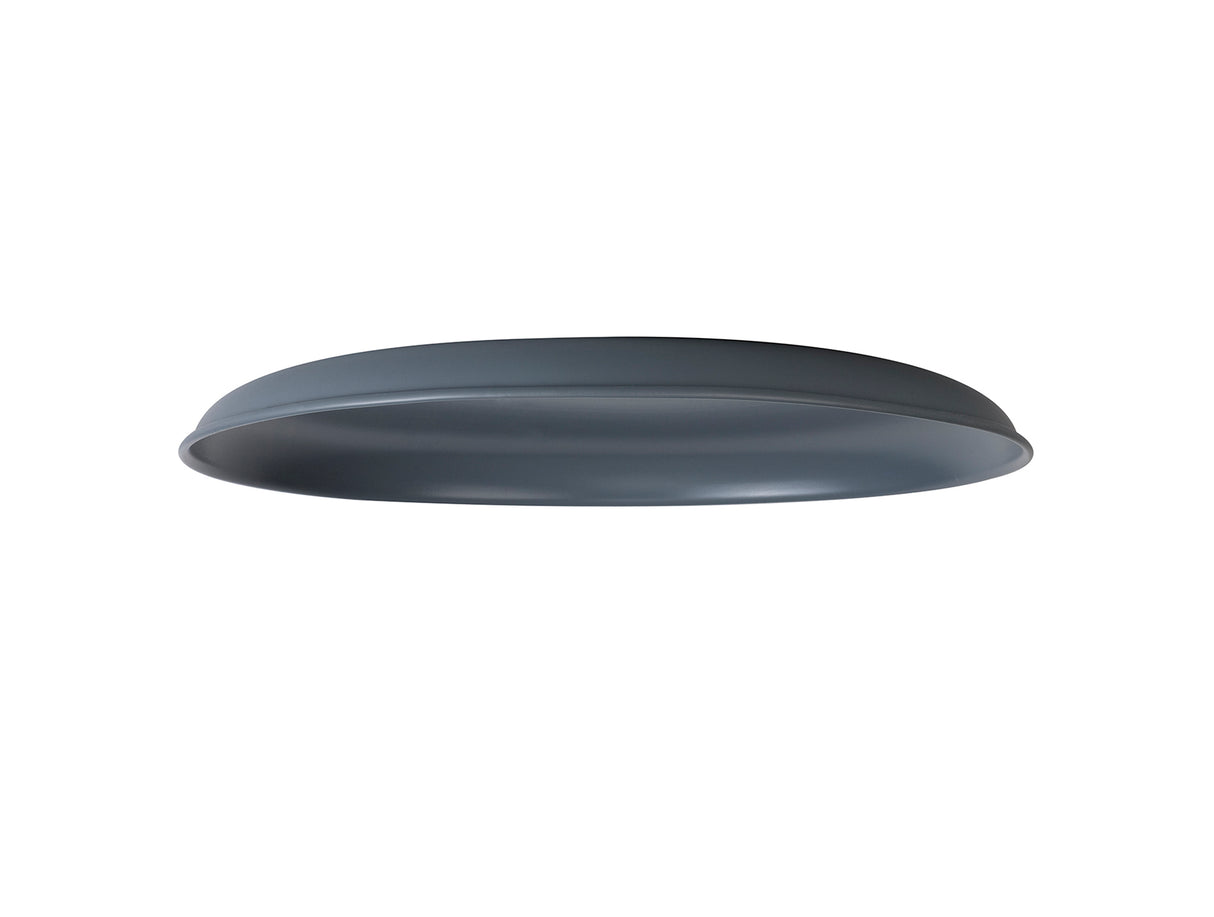 Robson Round Flat Metal 35cm Lampshade, Cool Grey