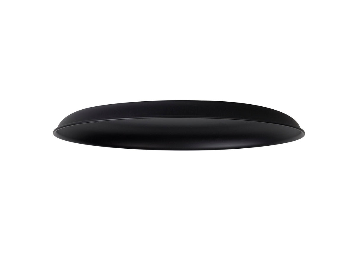 Robson Round Flat Metal 35cm Lampshade, Black