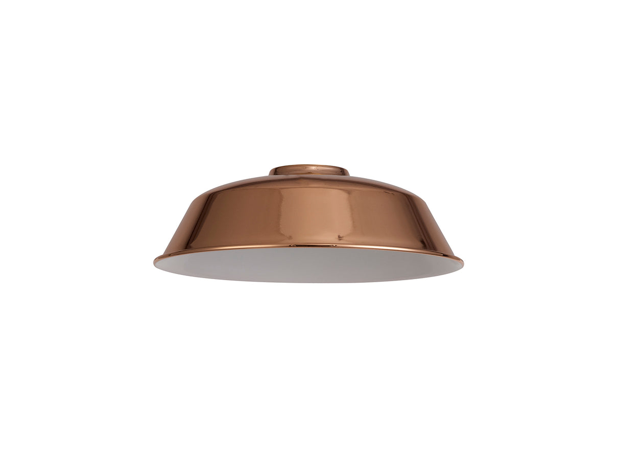 Robson Round 25cm Lampshade With Angled Sides, Rose Gold