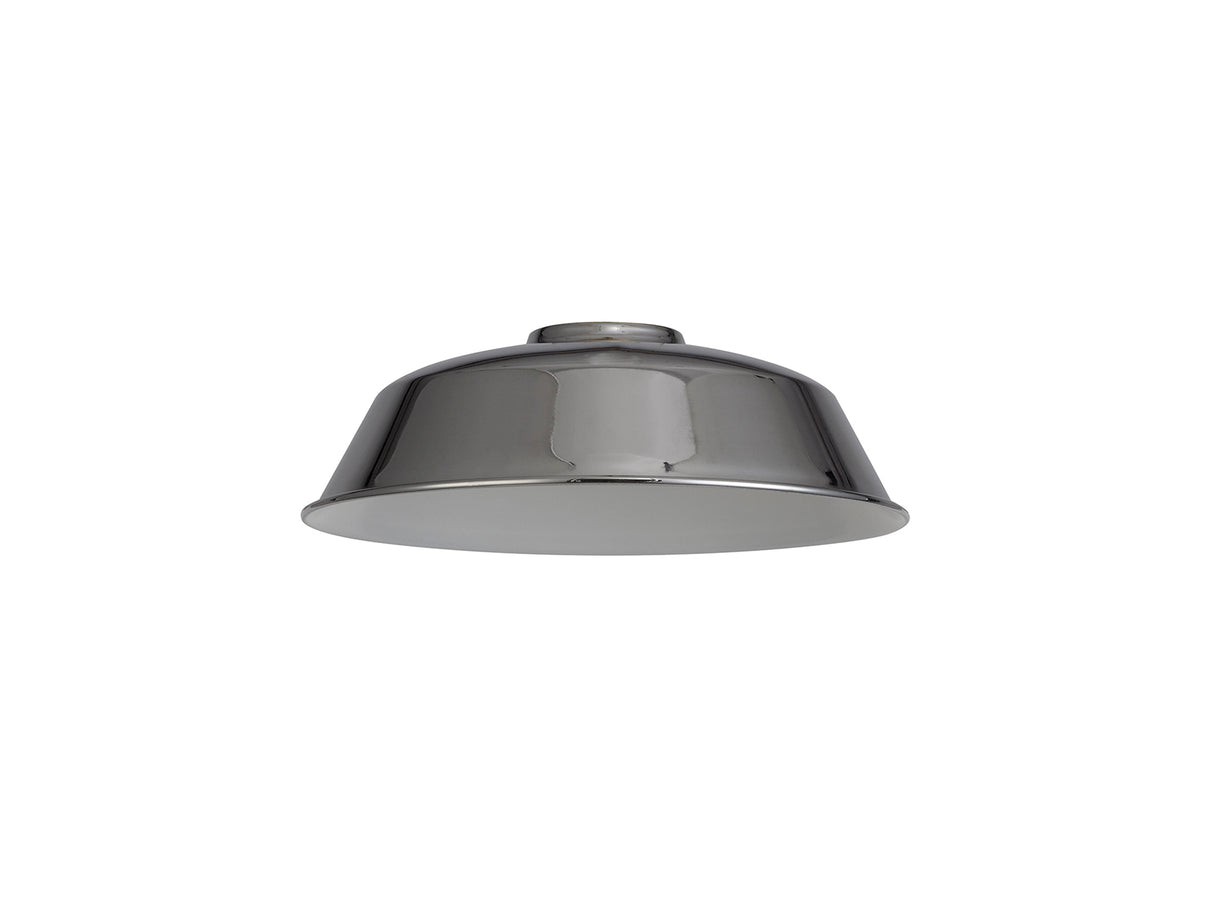 Robson Round 25cm Lampshade With Angled Sides, Chrome