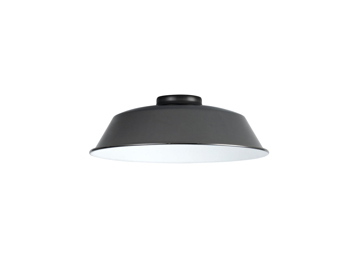 Robson Round 25cm Lampshade With Angled Sides, Black Chrome