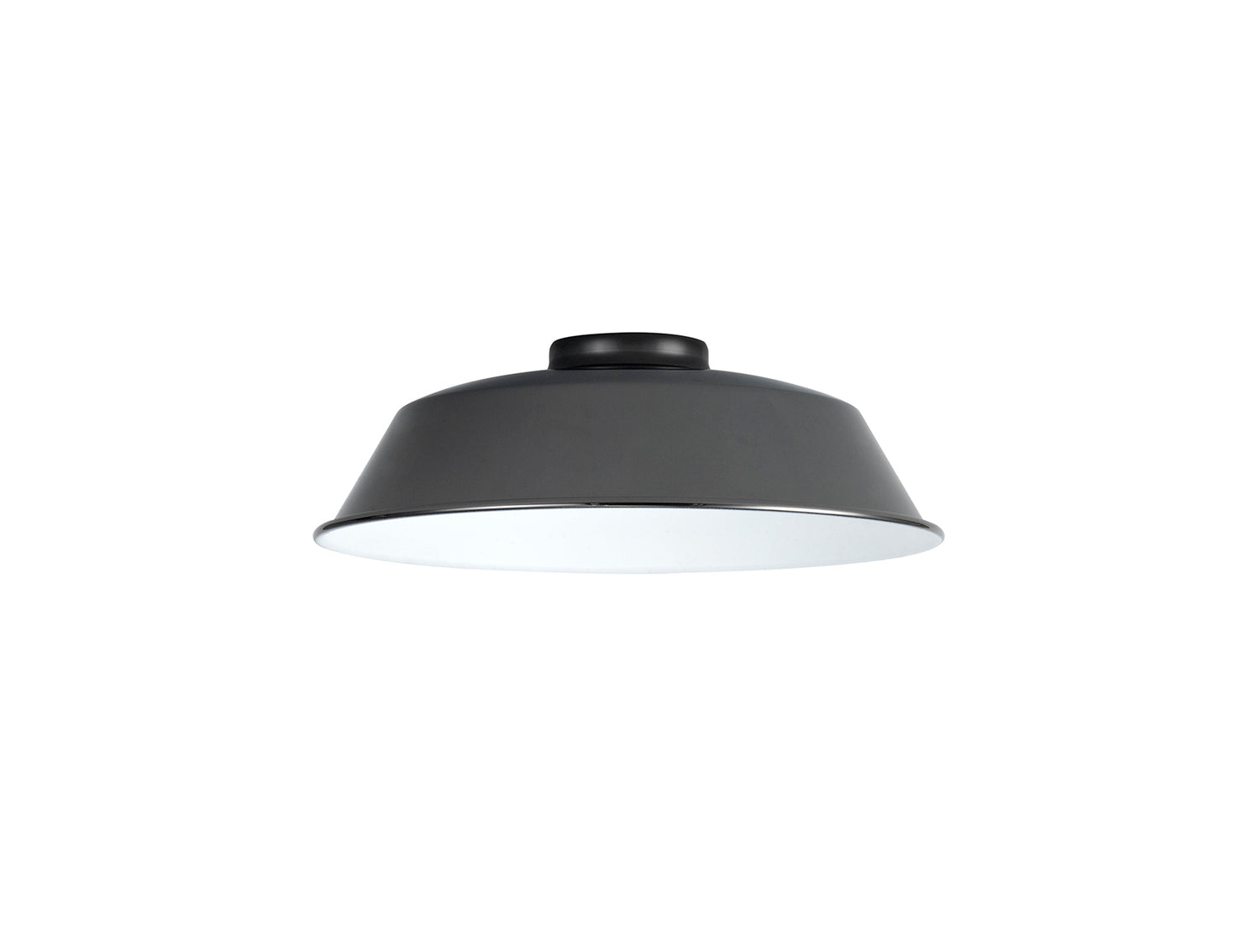 Robson Round 25cm Lampshade With Angled Sides, Black Chrome