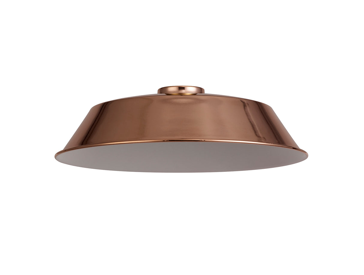 Robson Round 35cm Lampshade With Angled Sides, Rose Gold