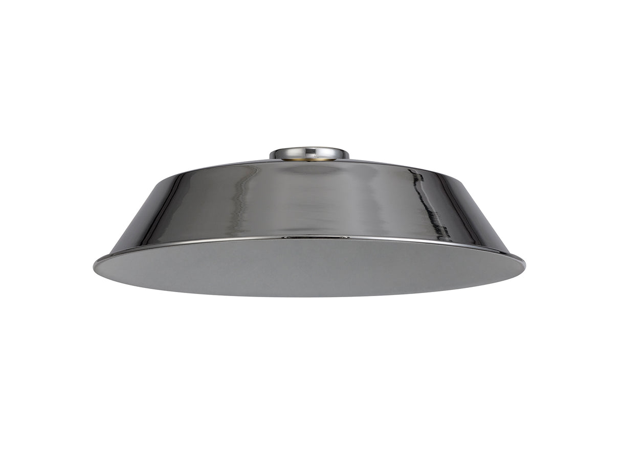 Robson Round 35cm Lampshade With Angled Sides, Chrome