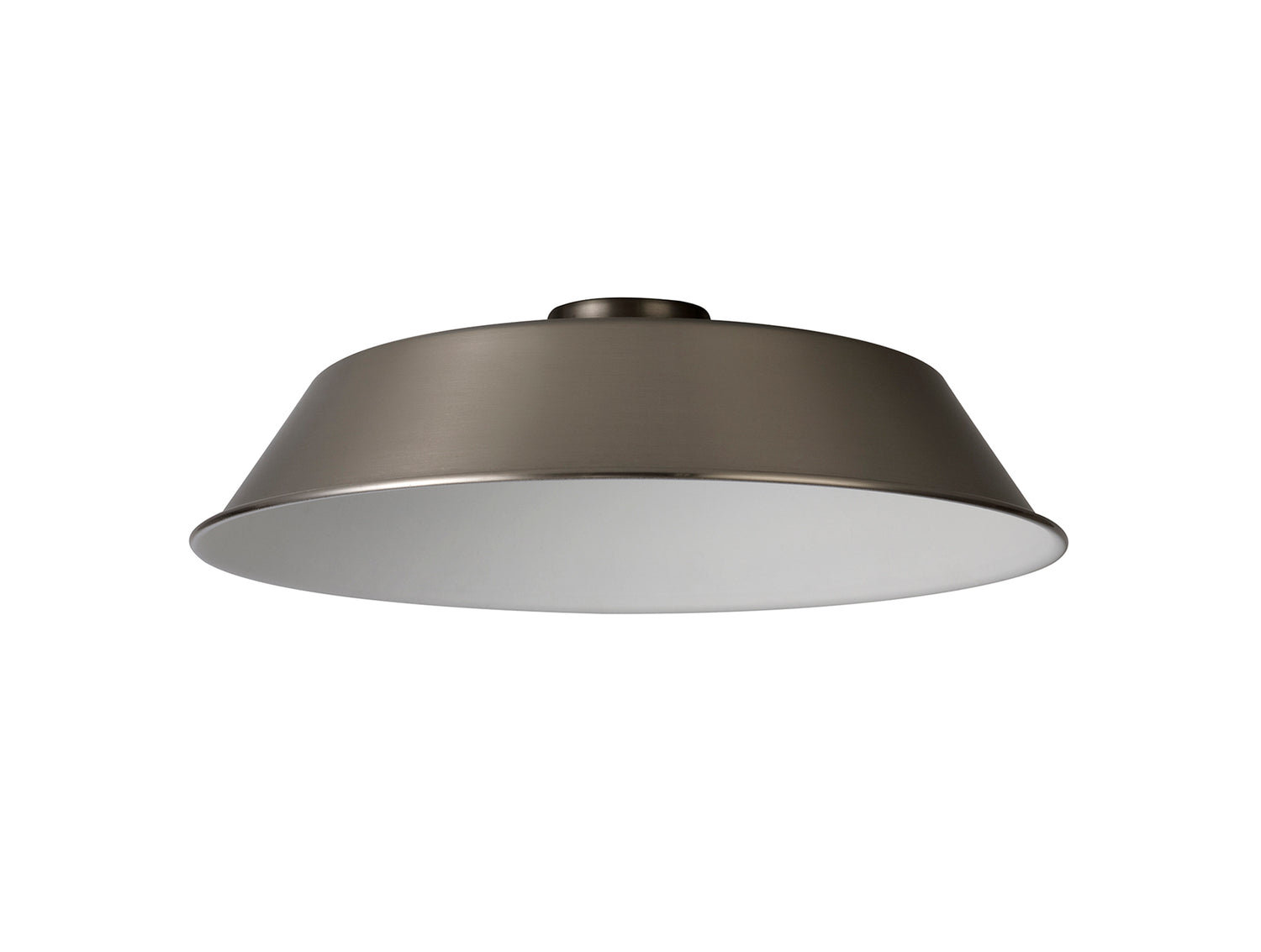 Robson Round 35cm Lampshade With Angled Sides, Brushed Nickel