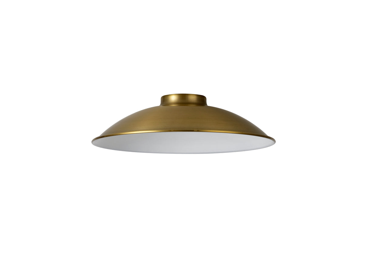 Robson Shallow Round 25cm Lampshade, Gilt Bronze