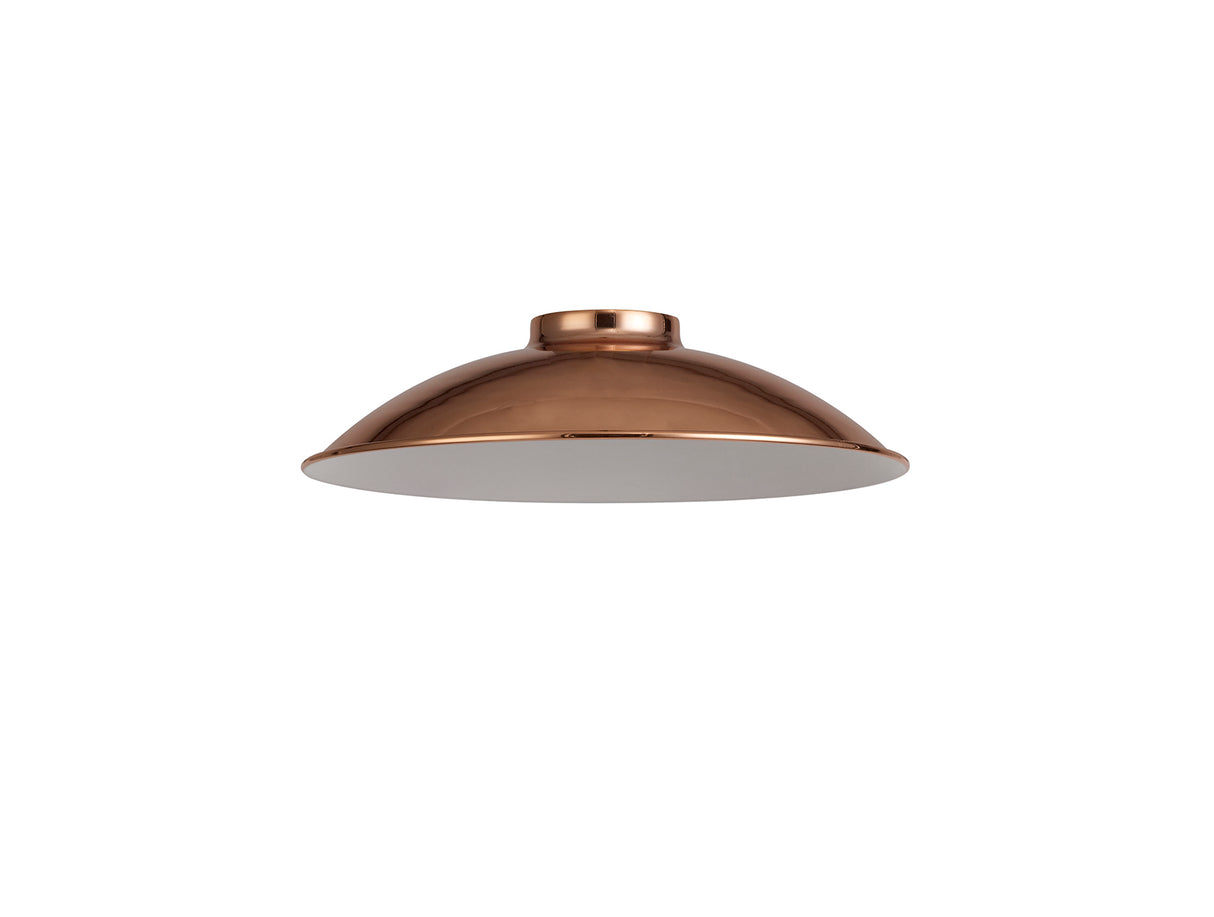 Robson Shallow Round 25cm Lampshade, Rose Gold