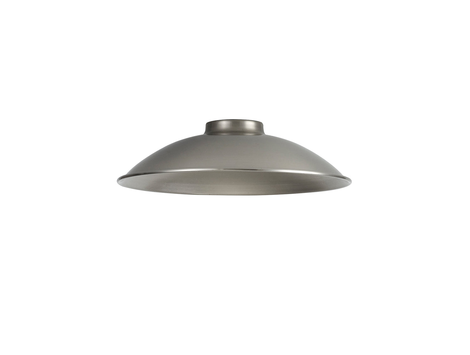 Robson Shallow Round 25cm Lampshade, Brushed Nickel