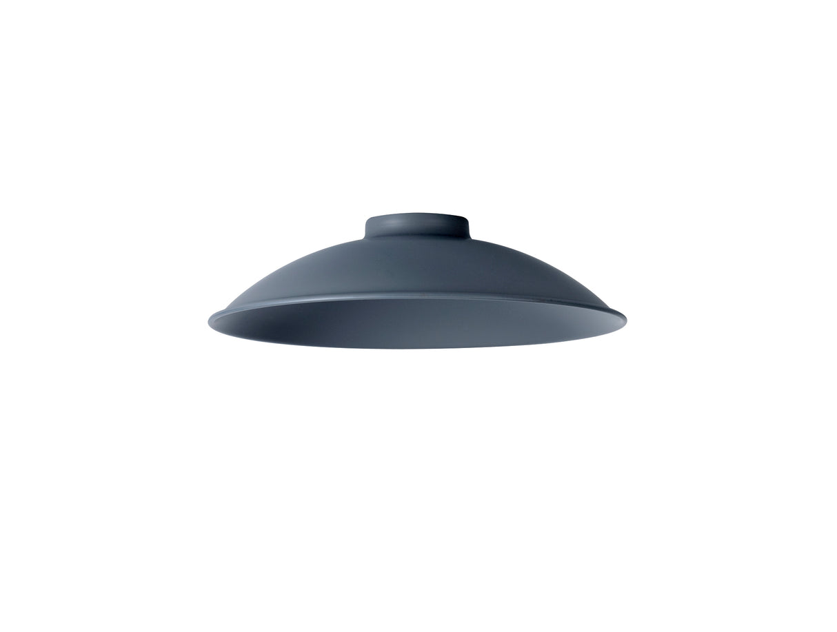 Robson Shallow Round 25cm Lampshade, Cool Grey