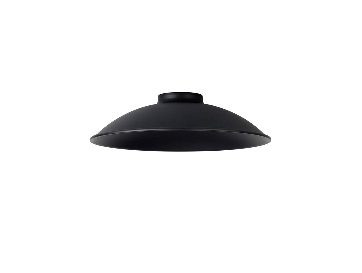 Robson Shallow Round 25cm Lampshade, Black