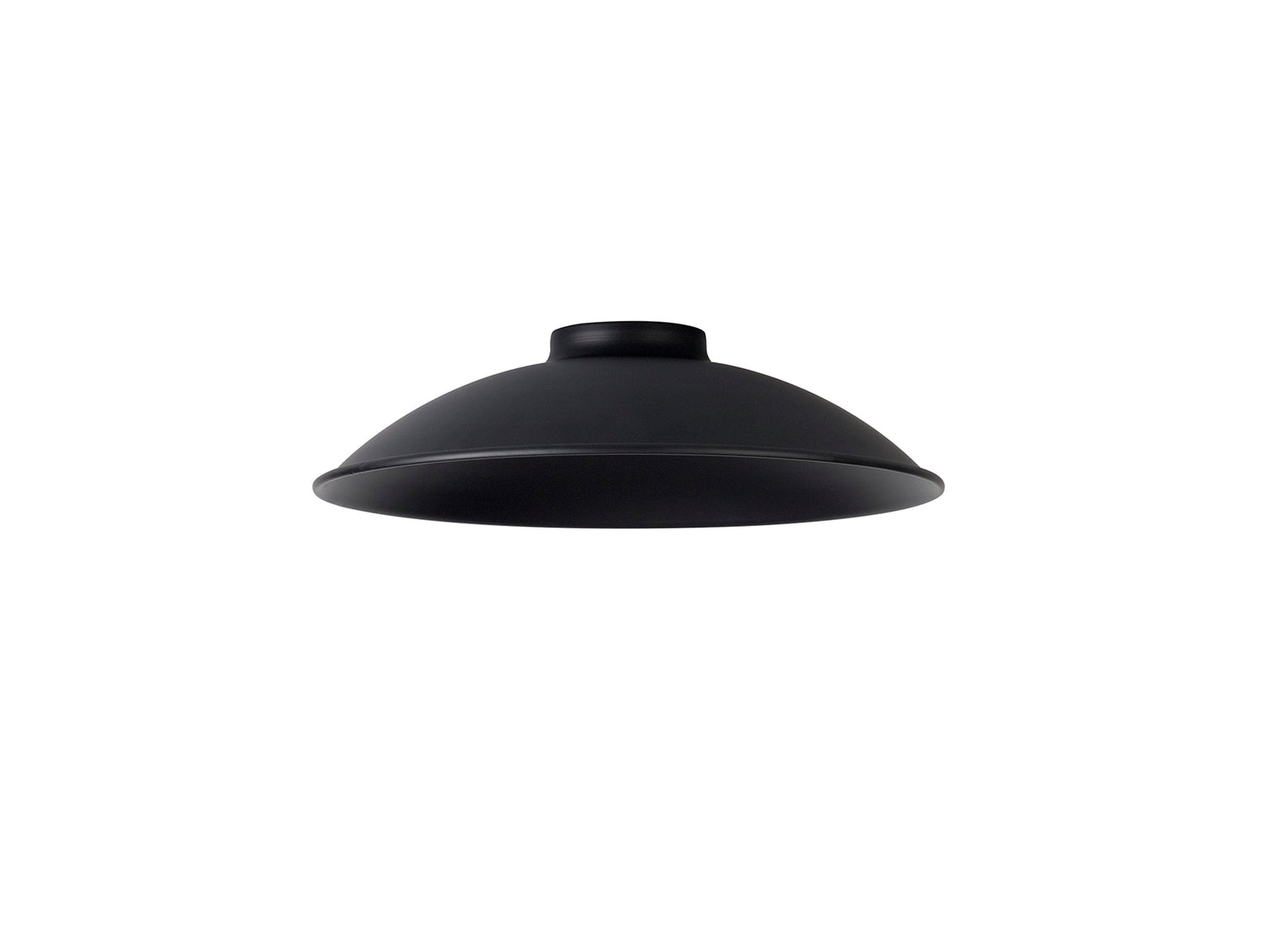 Robson Shallow Round 25cm Lampshade, Black