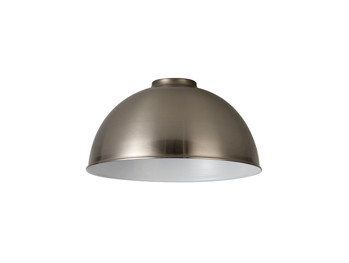 Robson Dome 25cm Lampshade, Brushed Nickel