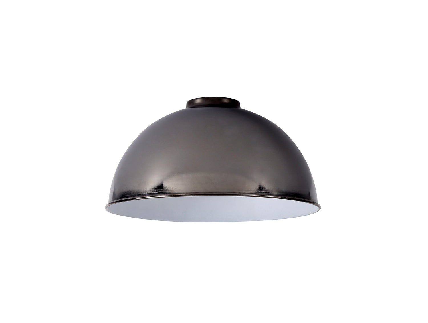 Robson Dome 25cm Lampshade, Black Chrome