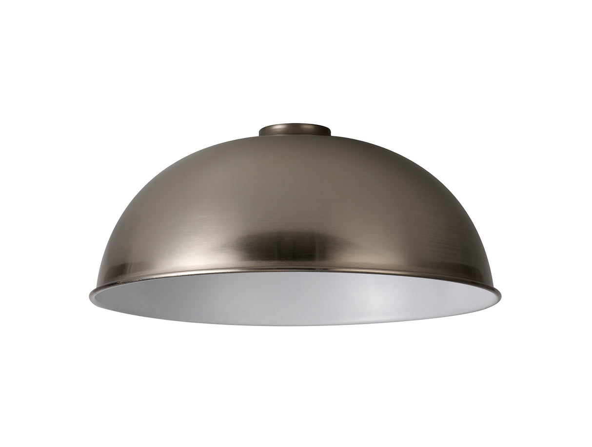 Robson Dome 35cm Lampshade, Brushed Nickel