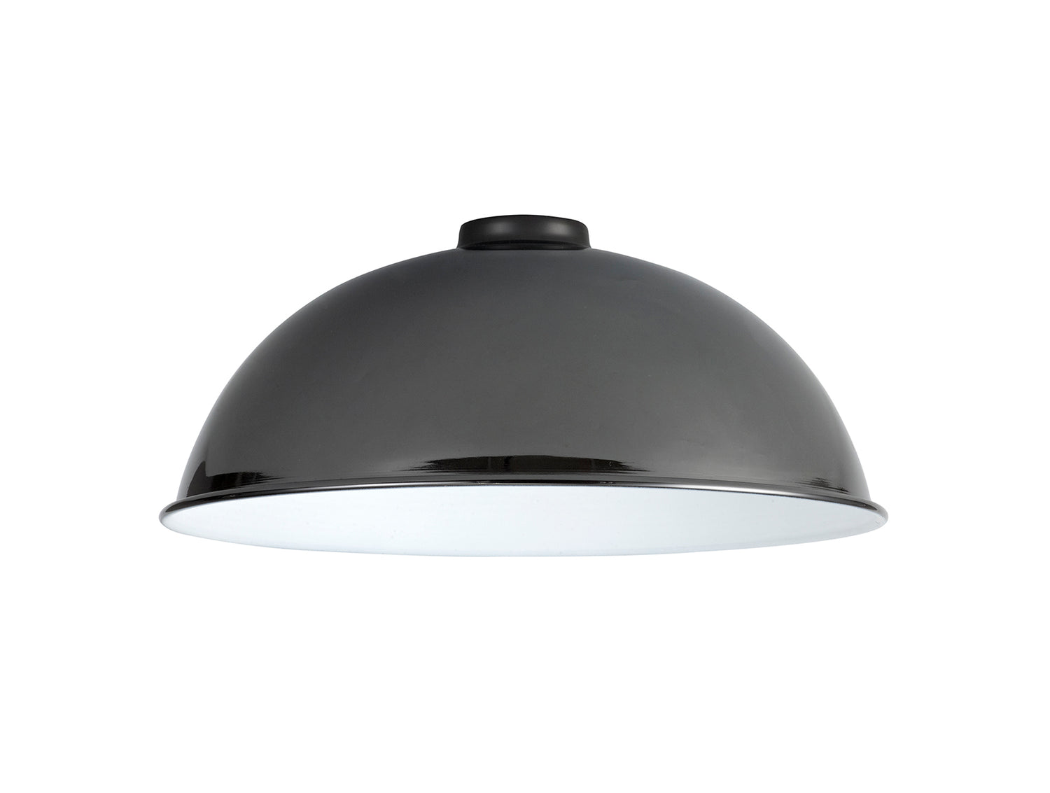 Robson Dome 35cm Lampshade, Black Chrome