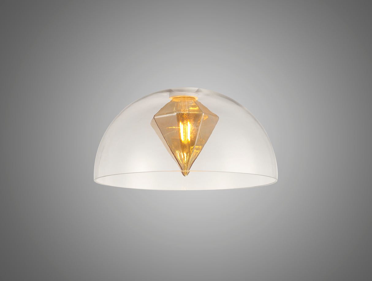 Robson Dome 29cm Glass Shade (B), Clear