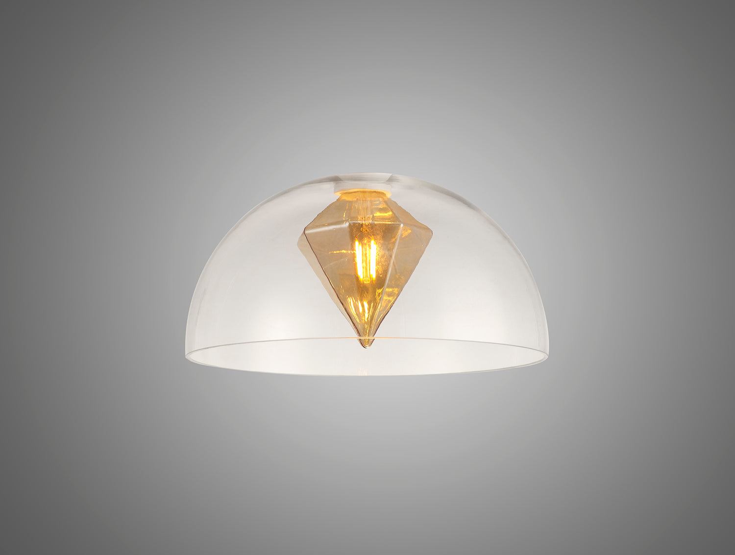 Robson Dome 29cm Glass Shade (B), Clear