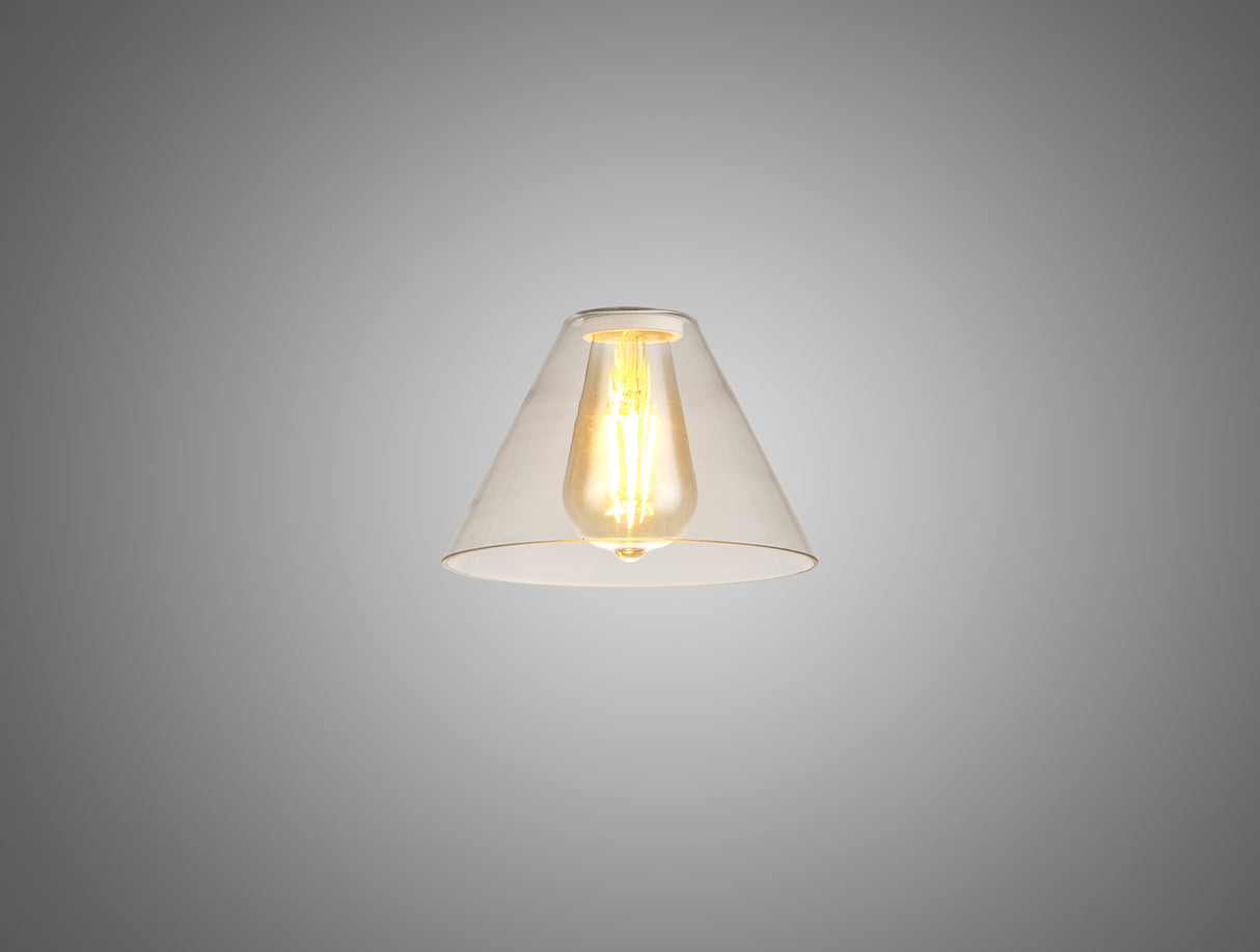 Robson Cone 18cm Glass Shade (C), Clear