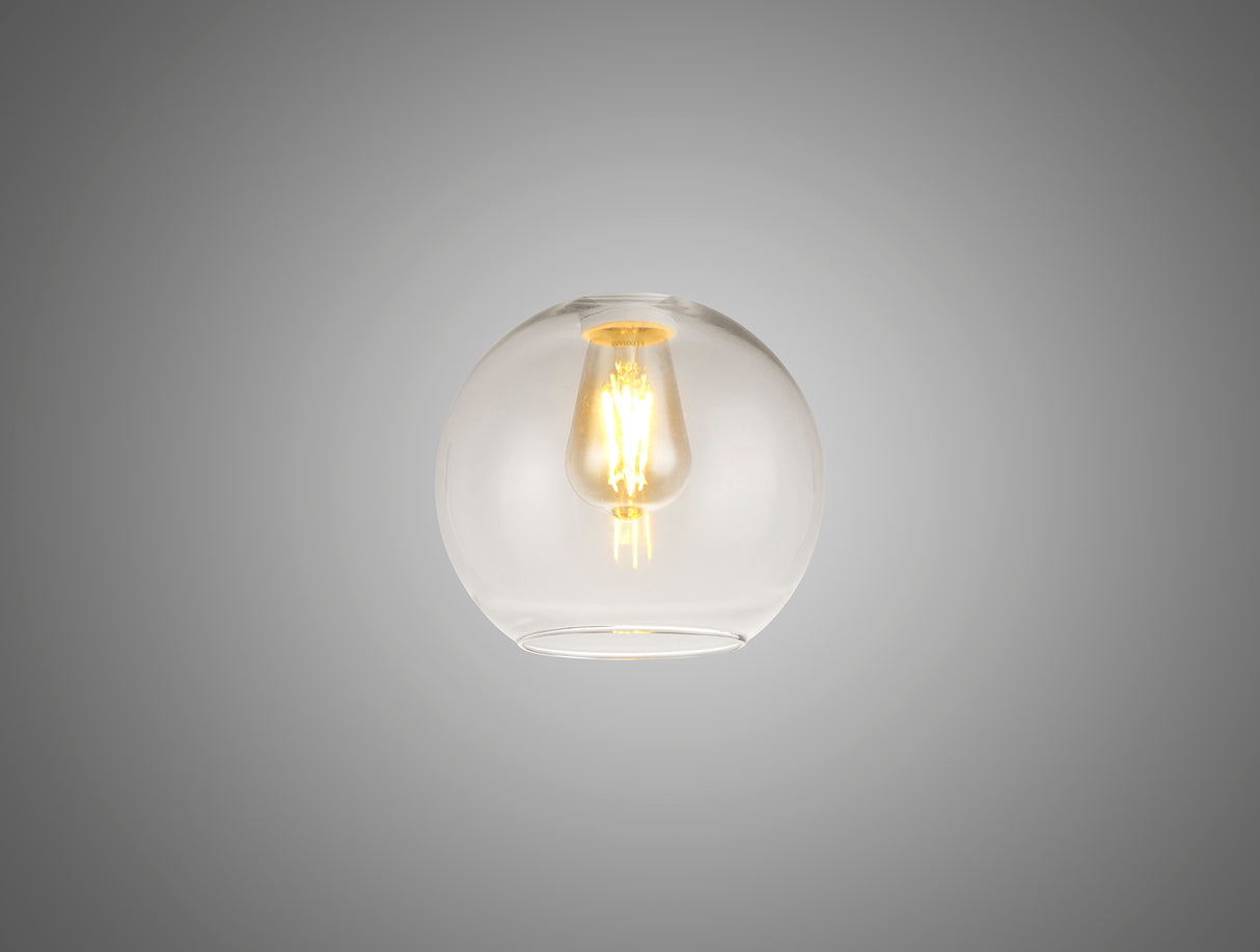 Robson Round 19cm Glass Shade (E), Clear