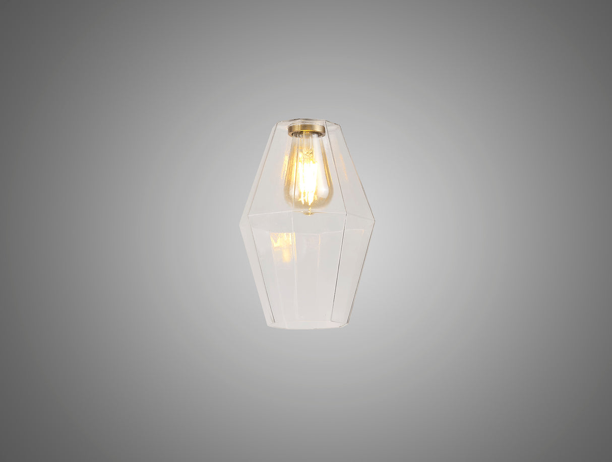 Robson Pyramid 18cm Glass Shade (D), Clear