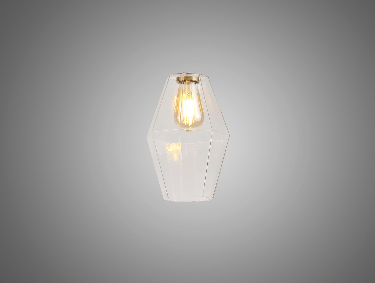 Robson Pyramid 18cm Glass Shade (D), Clear