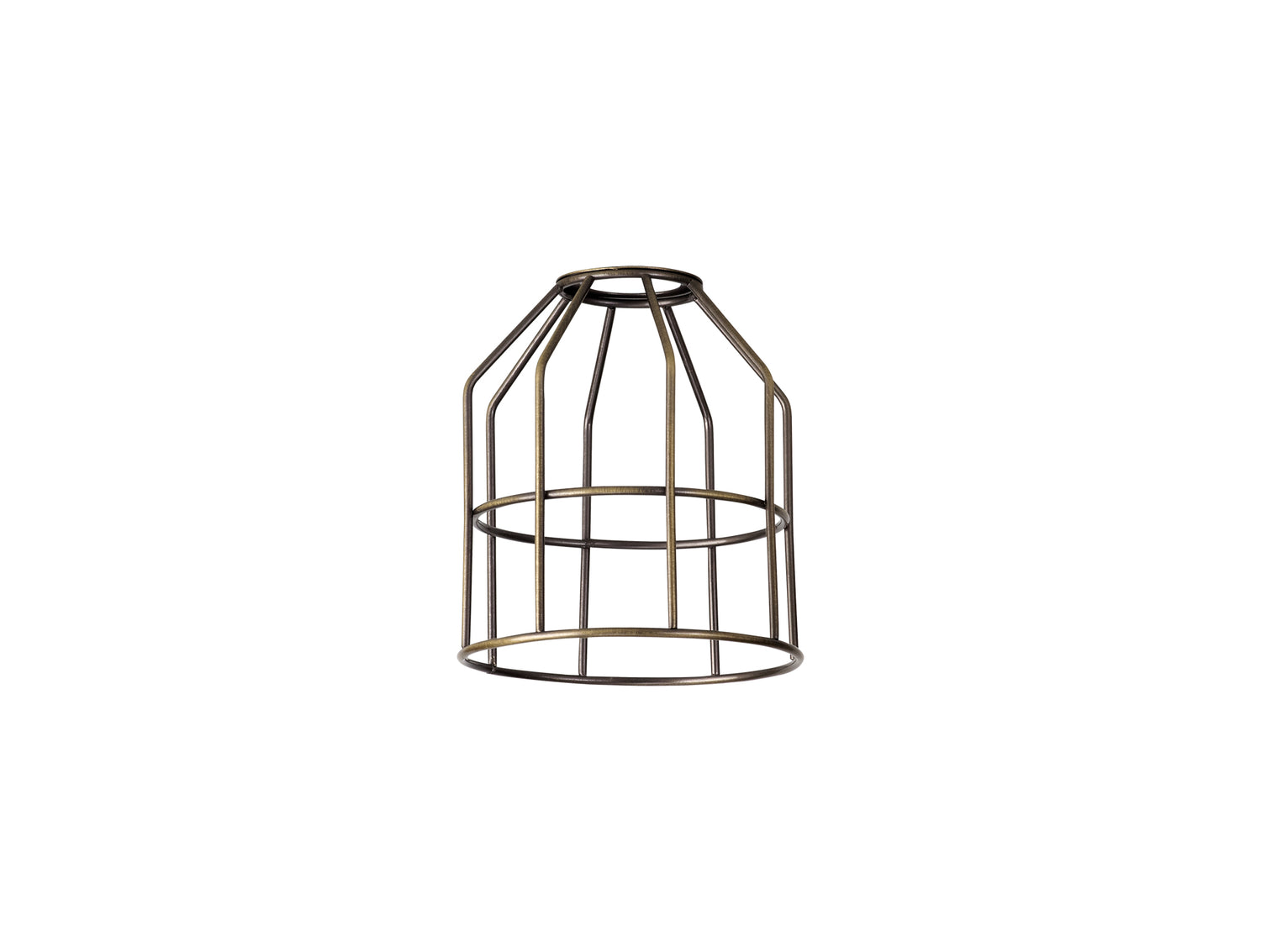 Robson Cylinder 14cm Wire Cage Shade, Antique Brass