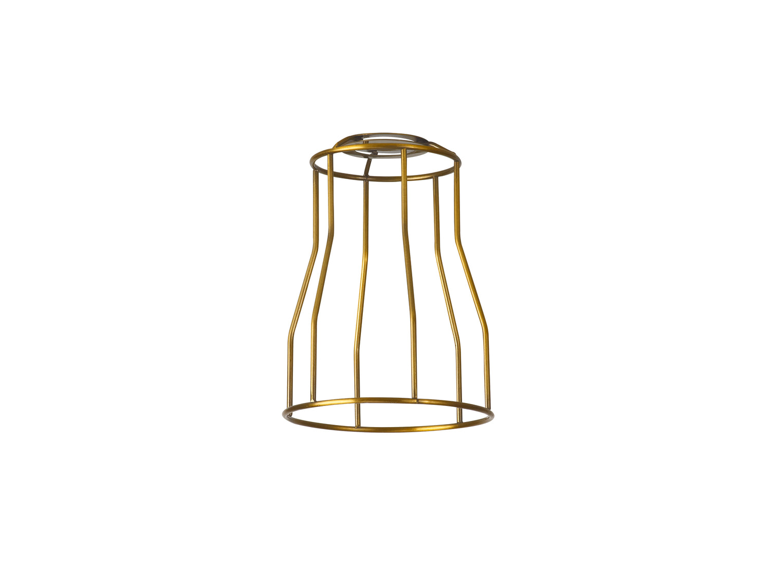 Robson Tall Round 14cm Wire Cage Shade With Angled Sides, Gilt Bronze
