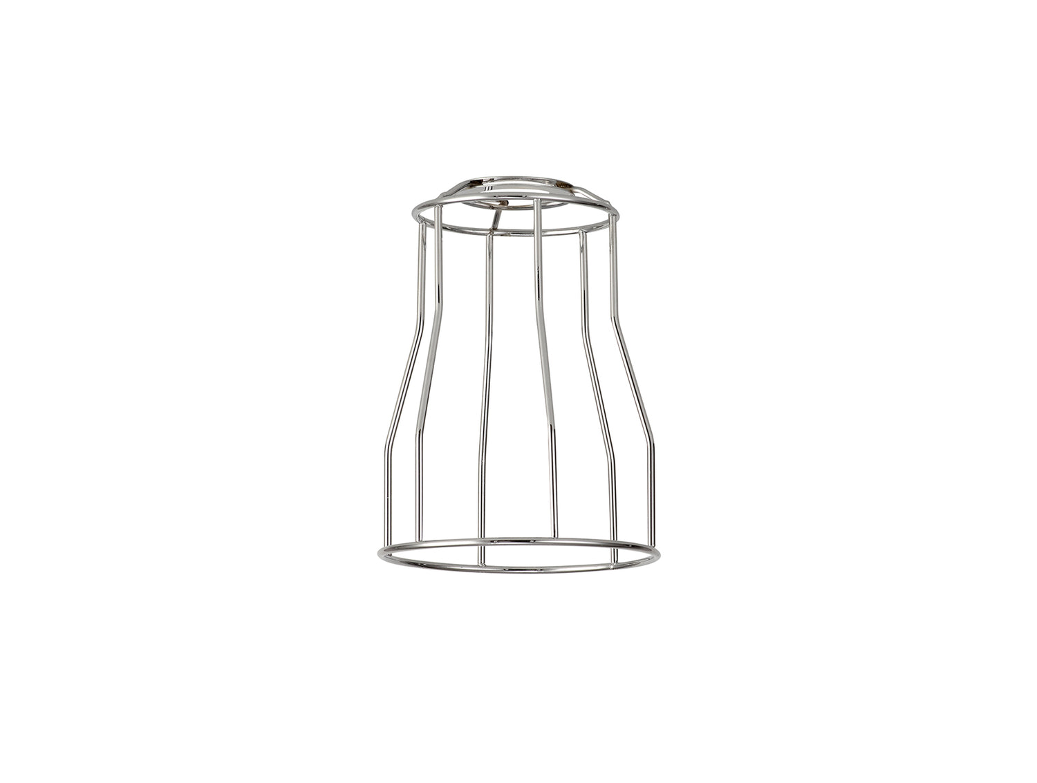 Robson Tall Round 14cm Wire Cage Shade With Angled Sides, Chrome
